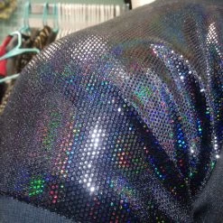 Tidal Cool Shimmery Raglan Sleeve Pullover In Black Knit With Black Cuffs Tops And Ponchos