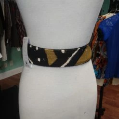 Tidal Cool Reversible Mudcloth And Denim Tassel Belt Belts, Hats And Accessories