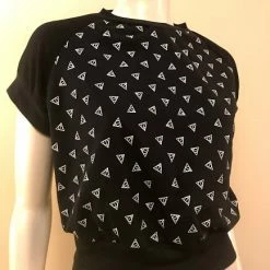 Tidal Cool Harry Potter Deathly Hallows Raglan Pullover With Black And White Knit