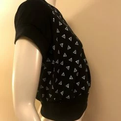 Tidal Cool Harry Potter Deathly Hallows Raglan Pullover With Black And White Knit