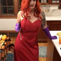 Tidal Cool Jessica Rabbit Red Dress With Internal Structure For Cosplay Costumes And Cosplay