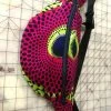 Tidal Cool African Print Hip Bag In Fuchsia And Chartreuse