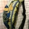 Tidal Cool African Print Hip Bag In Gold And Blue Cotton