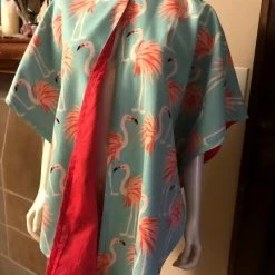 Tidal Cool Water Resistant Canvas Cape In Pink Flamingo Print Tidal Cool Capes