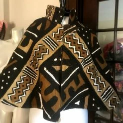 Tidal Cool Capelet In African Mudcloth