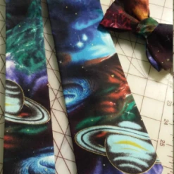 Tidal Cool Space Galaxy Neckties In Bow Tie, Skinny Tie, And Standard Tie Styles, Kids Or Adult Sizes