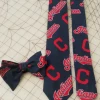 Tidal Cool Neckties, Vests, Pocket Squares And Cummerbunds Cleveland Indians MLB Classic Neckties In Bow Tie, Skinny Tie, And Standard Tie Styles, Kids Or Adult Sizes