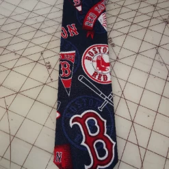Tidal Cool Boston Red Sox Pennant MLB Neckties In Bow Tie, Skinny Tie, And Standard Tie Styles, Kids Or Adult Sizes