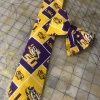 Tidal Cool Neckties, Vests, Pocket Squares And Cummerbunds LSU Louisiana State University Neckties In Bow Tie, Skinny Tie, And Standard Tie Styles, Kids Or Adult Sizes
