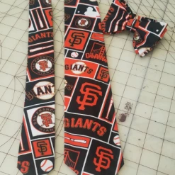 Tidal Cool San Francisco Giants MLB Neckties In Bow Tie, Skinny Tie, And Standard Tie Styles, Kids Or Adult Sizes Neckties, Vests, Pocket Squares And Cummerbunds