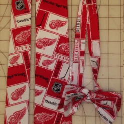 Tidal Cool Neckties, Vests, Pocket Squares And Cummerbunds Detroit Red Wings NHL Neckties In Bow Tie, Skinny Tie, And Standard Tie Styles, Kids Or Adult Sizes