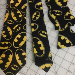 Tidal Cool Neckties, Vests, Pocket Squares And Cummerbunds Batman Logo Neckties In Bow Tie, Skinny Tie, And Standard Tie Styles, Kids Or Adult Sizes In Black And Yellow