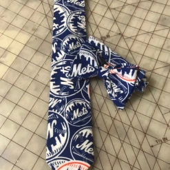 Tidal Cool Neckties, Vests, Pocket Squares And Cummerbunds New York Mets MLB Neckties In Bow Tie, Skinny Tie, And Standard Tie Styles, Kids Or Adult Sizes