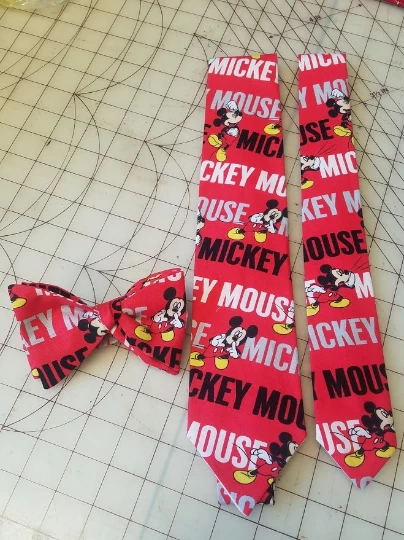 Tidal Cool Neckties, Vests, Pocket Squares And Cummerbunds Mickey Mouse Neckties In Bow Tie, Skinny Tie, And Standard Tie Styles, Kids Or Adult Sizes