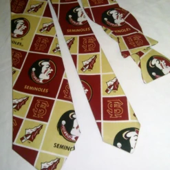 Tidal Cool Florida State Seminoles Neckties In Bow Tie, Skinny Tie, And Standard Tie Styles, Kids Or Adult Sizes Neckties, Vests, Pocket Squares And Cummerbunds