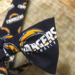 Tidal Cool NFL San Diego Chargers Neckties In Bow Tie, Skinny Tie, And Standard Tie Styles, Kids Or Adult Sizes Neckties, Vests, Pocket Squares And Cummerbunds