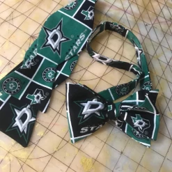 Tidal Cool Neckties, Vests, Pocket Squares And Cummerbunds Dallas Stars NHL Neckties In Bow Tie, Skinny Tie, And Standard Tie Styles, Kids Or Adult Sizes