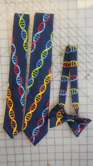 Tidal Cool DNA Neckties In Bow Tie, Skinny Tie, And Standard Tie Styles, Kids Or Adult Sizes