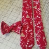 Tidal Cool Red Christmas Ornament Neckties In Bow Tie, Skinny Tie, And Standard Tie Styles, Kids Or Adult Sizes