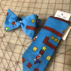 Tidal Cool Neckties, Vests, Pocket Squares And Cummerbunds Nintendo Mario Bros Neckties In Bow Tie, Skinny Tie Styles, Kids Or Adult Sizes