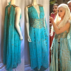 Tidal Cool Khaleesi Daenerys Targaryen Cosplay Gown Season 2 Qarth Costume GOT Game Of Thrones