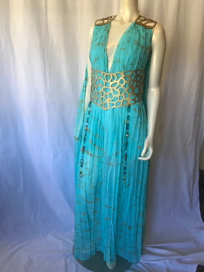 Tidal Cool Khaleesi Daenerys Targaryen Cosplay Gown Season 2 Qarth Costume GOT Game Of Thrones