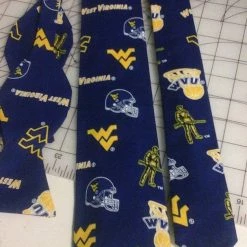 Tidal Cool West Virginia University Mountaineers Neckties In Bow Tie, Skinny Tie, And Standard Tie Styles, Kids Or Adult Sizes Neckties, Vests, Pocket Squares And Cummerbunds