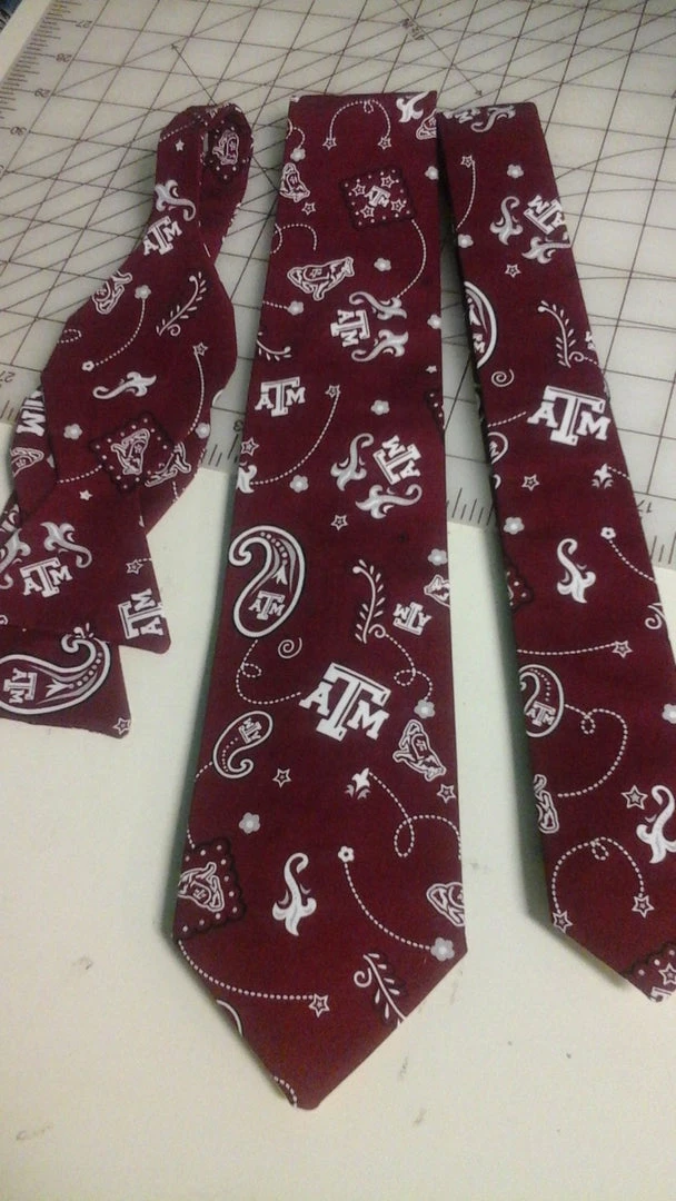 Tidal Cool Neckties, Vests, Pocket Squares And Cummerbunds Texas A & M Neckties In Bow Tie, Skinny Tie, And Standard Tie Styles, Kids Or Adult Sizes