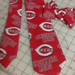 Tidal Cool Neckties, Vests, Pocket Squares And Cummerbunds MLB Cincinnnati Reds Neckties In Bow Tie, Skinny Tie, And Standard Tie Styles, Kids Or Adult Sizes