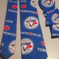 Tidal Cool MLB Toronto Blue Jays Neckties In Bow Tie, Skinny Tie, And Standard Tie Styles, Kids Or Adult Sizes