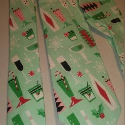 Tidal Cool Retro Christmas Cocktail Party Neckties In Bow Tie, Skinny Tie, And Standard Tie Styles, Adult Sizes Neckties, Vests, Pocket Squares And Cummerbunds