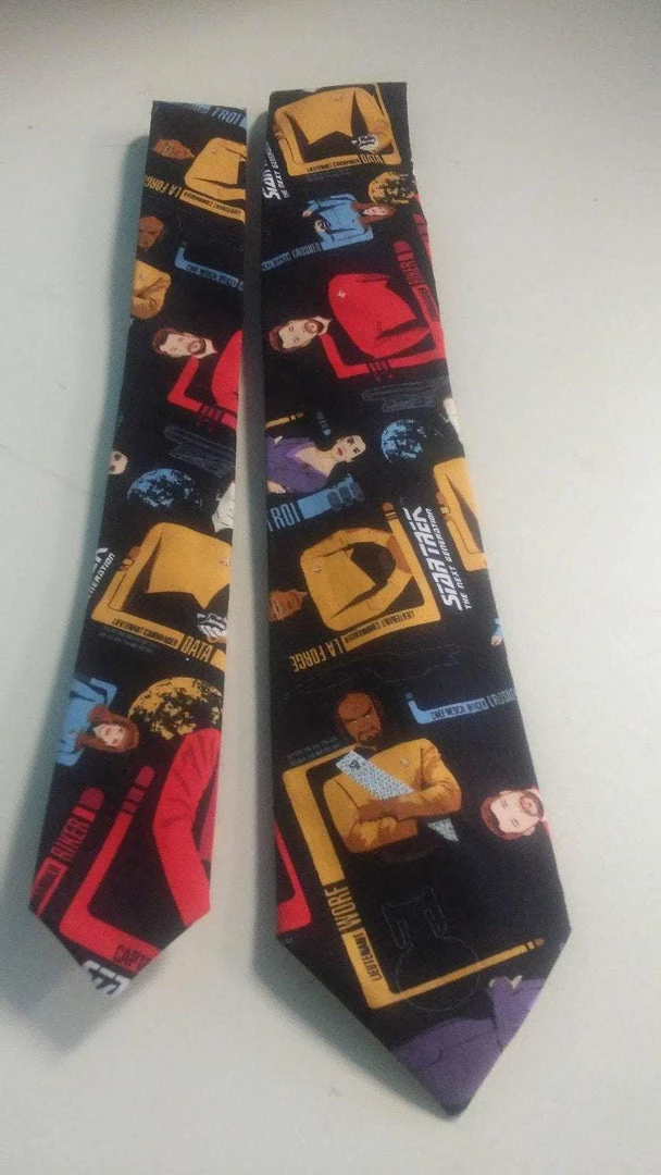 Tidal Cool Next Generation Star Trek Neckties Featuring Uhura And Scotty Neckties In Bow Tie, Skinny Tie, And Standard Tie Styles, Kids Or Adult Sizes