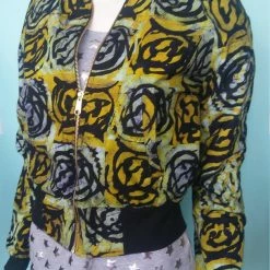 Tidal Cool Batik Reversible Unisex Bomber Jacket