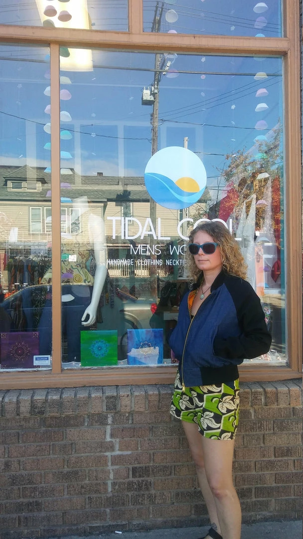 Tidal Cool African Kente Cloth Reversible Unisex Bomber Jacket