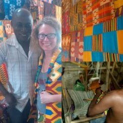 Tidal Cool African Kente Cloth Reversible Unisex Bomber Jacket