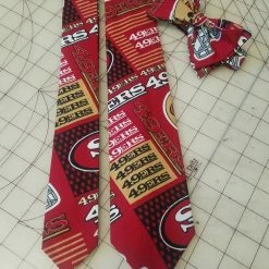 Tidal Cool Neckties, Vests, Pocket Squares And Cummerbunds San Francisco 49'ers NFL Neckties In Bow Tie, Skinny Tie, And Standard Tie Styles, Kids Or Adult Sizes