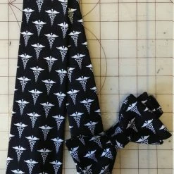 Tidal Cool Registered Nurse Symbol RN Neckties In Bow Tie, Skinny Tie, And Standard Tie Styles, Kids Or Adult Sizes Neckties, Vests, Pocket Squares And Cummerbunds