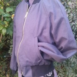 Tidal Cool African Kente Print Cotton Unisex Bomber Jacket, Reversible