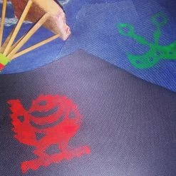 Tidal Cool African Kente Print Cotton Unisex Bomber Jacket, Reversible