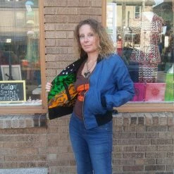 Tidal Cool Wax Block African Print Bomber Jacket