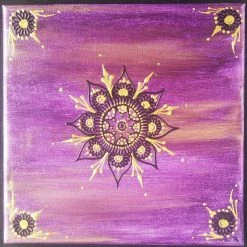 Tidal Cool Acrylic On Canvas Henna Painting
