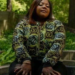 Tidal Cool Batik Reversible Unisex Bomber Jacket