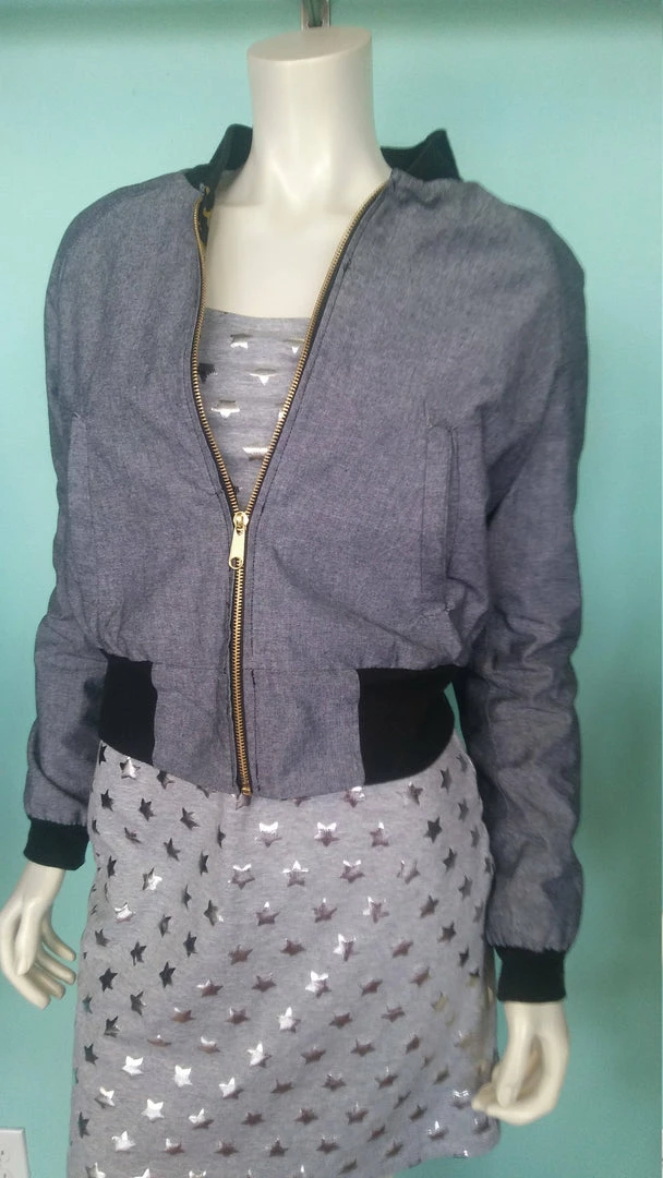 Tidal Cool Batik Reversible Unisex Bomber Jacket