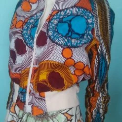 Tidal Cool Bomber Jackets African Wax Block Cotton Reversible Unisex Bomber Jacket Made From GTP Ankara Fabric From Ghana