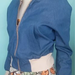 Tidal Cool Bomber Jackets African Wax Block Cotton Reversible Unisex Bomber Jacket Made From GTP Ankara Fabric From Ghana