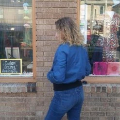 Tidal Cool Wax Block African Print Bomber Jacket