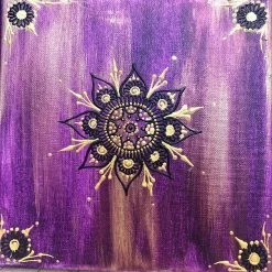 Tidal Cool Acrylic On Canvas Henna Painting
