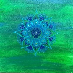 Tidal Cool Acrylic On Canvas Henna Painting Henna Art And Decor