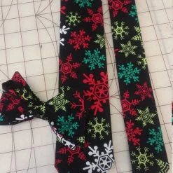 Tidal Cool Multicolored Snowflake Christmas Neckties In Bow Tie, Skinny Tie, And Standard Tie Styles, Kids Or Adult Sizes Neckties, Vests, Pocket Squares And Cummerbunds