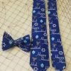 Tidal Cool Happy Hanukkah Neckties In Bow Tie, Skinny Tie, And Standard Tie Styles, Kids Or Adult Sizes